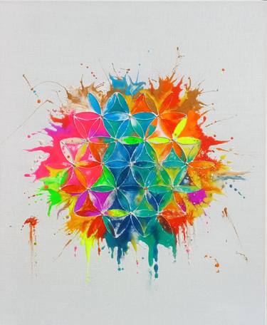Original Art Deco Geometric Paintings by Erica Zambo