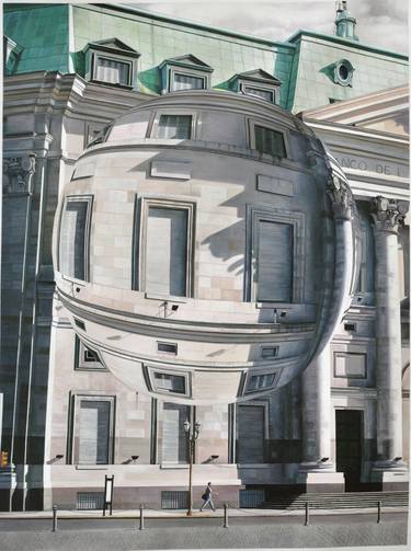 Original Contemporary Architecture Painting by Marcus Rose