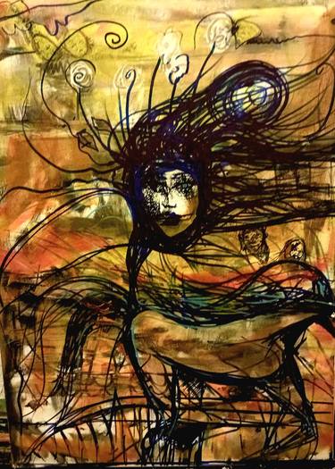 Original Abstract Expressionism Abstract Painting by Liliana Bociantusinska