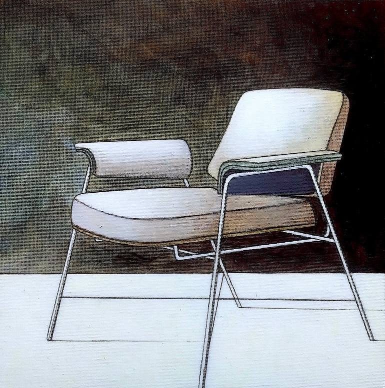Original Bauhaus Still Life Paintings by Mea N Ambrozo