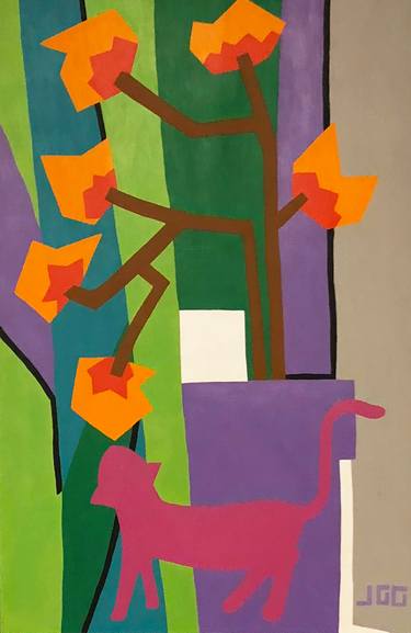 Original Conceptual Cats Paintings by Geoffrey Golson