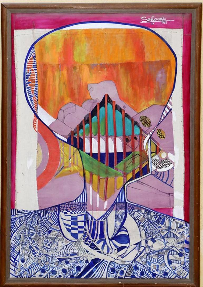 Original Art Deco Abstract Paintings by Olaseni Jawando