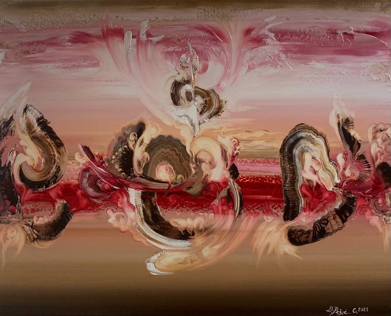 Original Abstract Expressionism Abstract Paintings by Divna Pesic