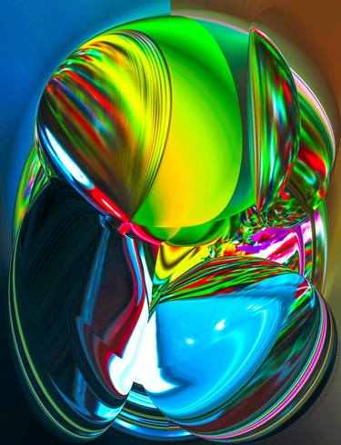 Original Abstract Expressionism Geometric Mixed Media by Gaudi C