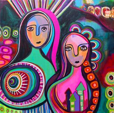 Original Abstract Expressionism Abstract Painting by Becky Joan Springer