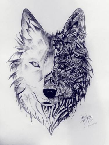 Original Figurative Animal Drawings by Mahnoor Fatima