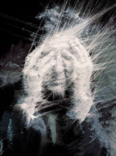 Original Abstract Portrait Mixed Media by Akos Prince Of Teano