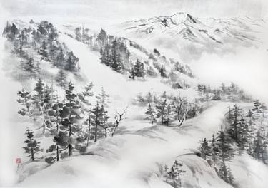 Original Minimalism Nature Painting by Ellada Saridi