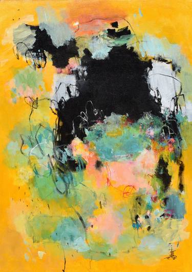 Original Abstract Expressionism Abstract Painting by Misako Chida