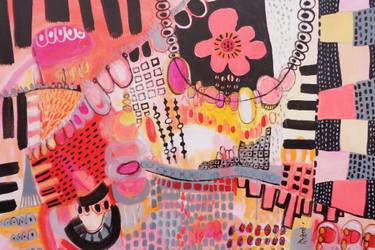 Original Abstract Expressionism Abstract Paintings by Misako Chida