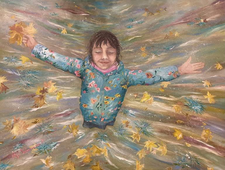 Original Impressionism Children Paintings by Aga Urbanowska