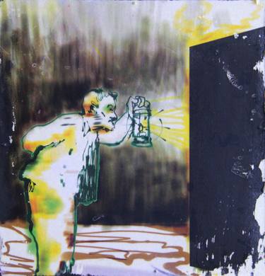 Original Expressionism Light Mixed Media by Vahid Danaiefar