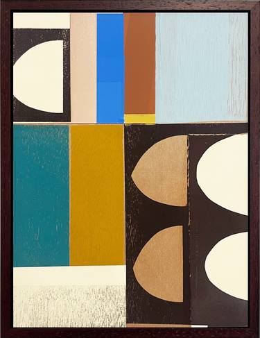 Original Art Deco Abstract Mixed Media by Jonathan Lawes