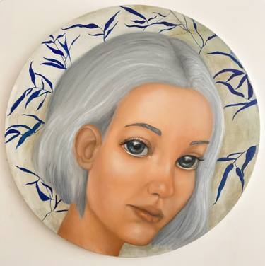 Original Art Deco People Painting by Nesrin Kacar 