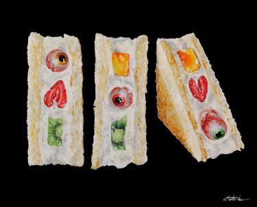 Original Surrealism Food & Drink Paintings by Cat Charles