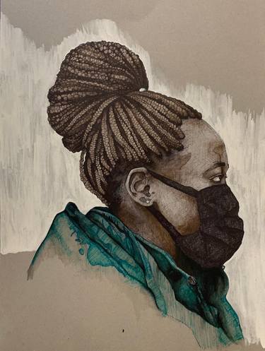 Original Figurative Portrait Drawings by Kerri Vdh