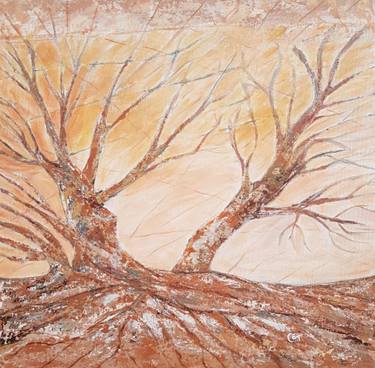 Original Expressionism Tree Paintings by Eugenia Chicu Touma