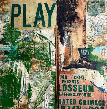 Original Abstract Travel Mixed Media by Yvonne Coleman-Burney