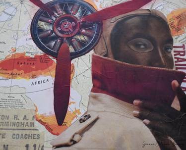 Original Contemporary Travel Collage by Yvonne Coleman-Burney