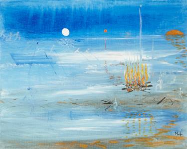 Original Abstract Outer Space Paintings by Martine Harris