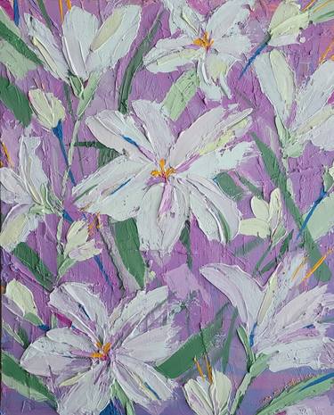 Original Art Deco Garden Paintings by Eun-Hye Seo