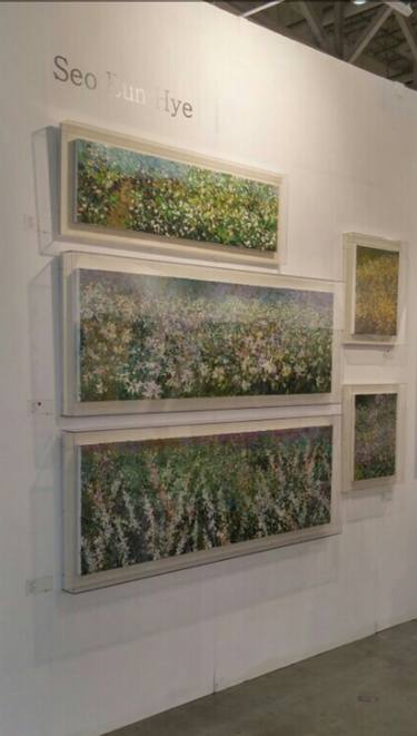 Original Abstract Garden Paintings by Eun-Hye Seo