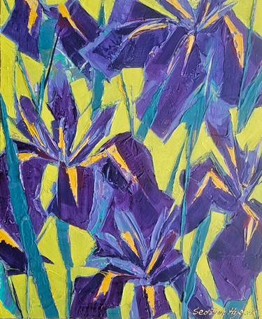 Original Abstract Floral Paintings by Eun-Hye Seo