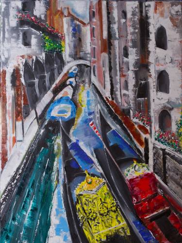 Original Contemporary Cities Painting by Liliya Kosilova