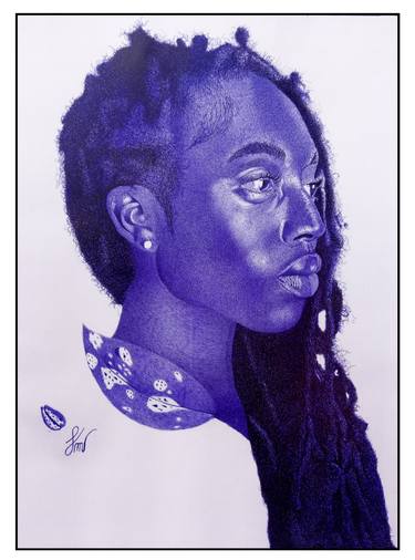 Original Abstract Expressionism Portrait Drawings by Emmanuel Maxwell Chinoye