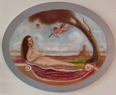 Original Rococo Classical Mythology Painting by Pasquale Desantis