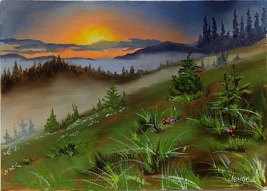 Original Impressionism Landscape Painting by Ivan Lendel