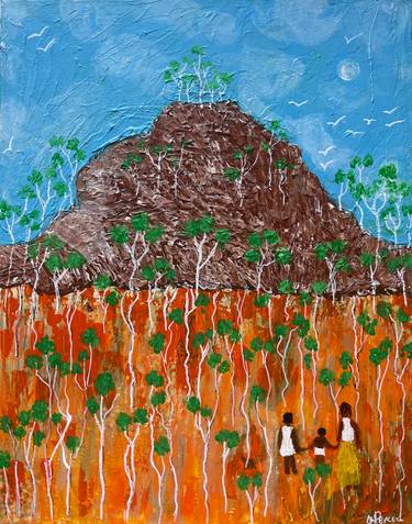 Original Abstract Expressionism Landscape Painting by Nilanji Perera
