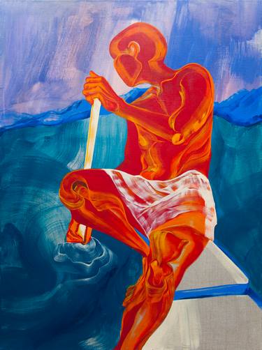 Original Contemporary Boat Paintings by The Frym