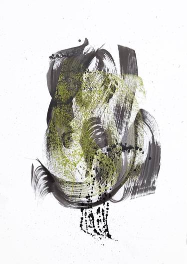 Original Abstract Expressionism Abstract Drawings by Sve Gri