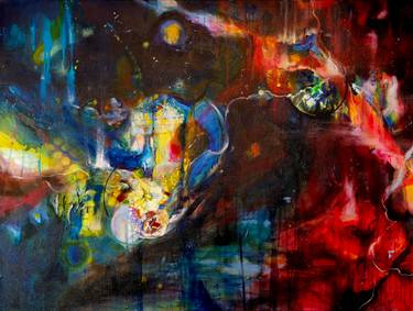 Original Abstract Outer Space Paintings by Kim Clark