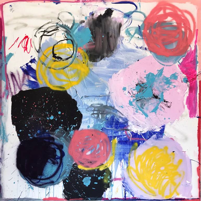 Original Abstract Expressionism Abstract Paintings by Manuela Karin Knaut