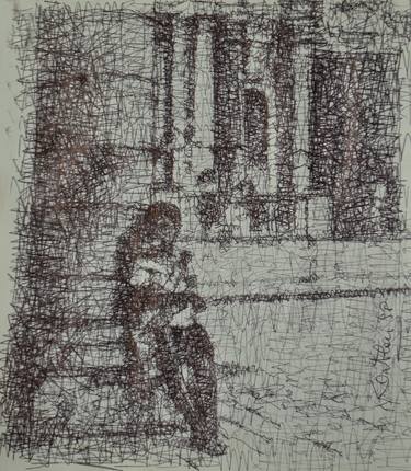 Original Figurative Places Drawings by Marco Ortolan