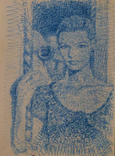 Original Figurative Women Drawings by Marco Ortolan