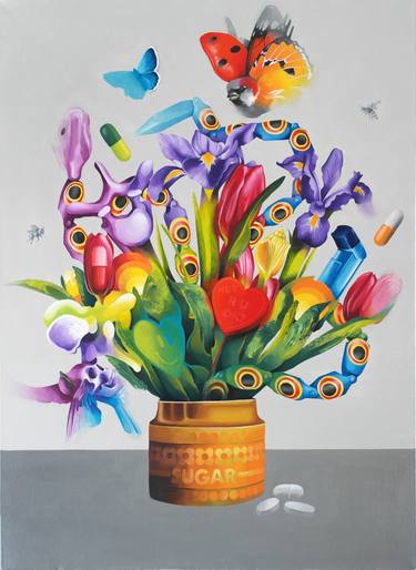 Original Surrealism Still Life Painting by Gemma Compton