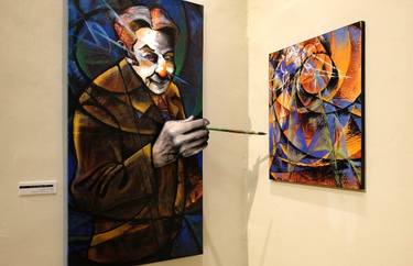 Original Figurative Portrait Installation by Giorgio Valentini