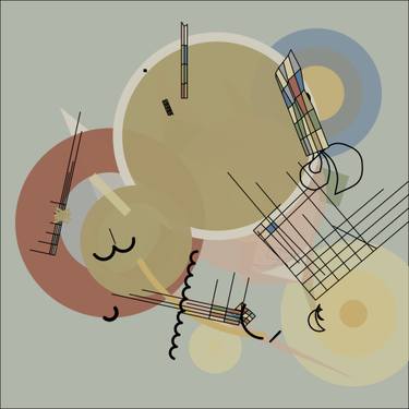 Original Abstract Language Printmaking by Dr Matthias Kerling