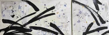 Original Abstract Expressionism Botanic Paintings by Saja Davidsdottir
