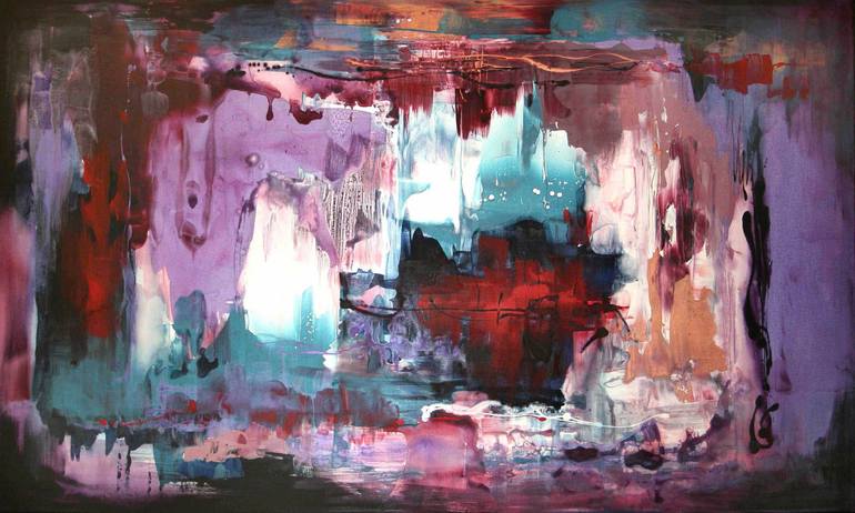 Original Abstract Landscape Paintings by Paresh Nrshinga Frsa