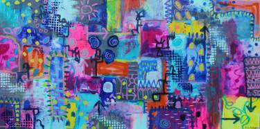 Original Pop Art Abstract Painting by Lisa Finlayson