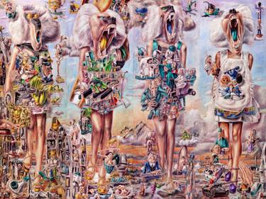 Original Conceptual Men Painting by Andreas Schiller