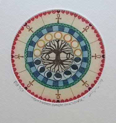 Original Folk Patterns Printmaking by Dianne Murphy