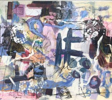 Original Abstract Expressionism Abstract Mixed Media by May Kristin Fjerme