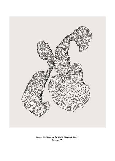 Original Minimalism Abstract Drawing by Mariana San Martin