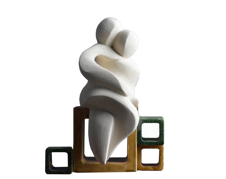 Original Conceptual Love Sculpture by Andrea Serra