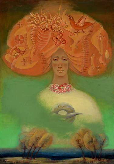 Original Realism People Painting by Lilita Postaa